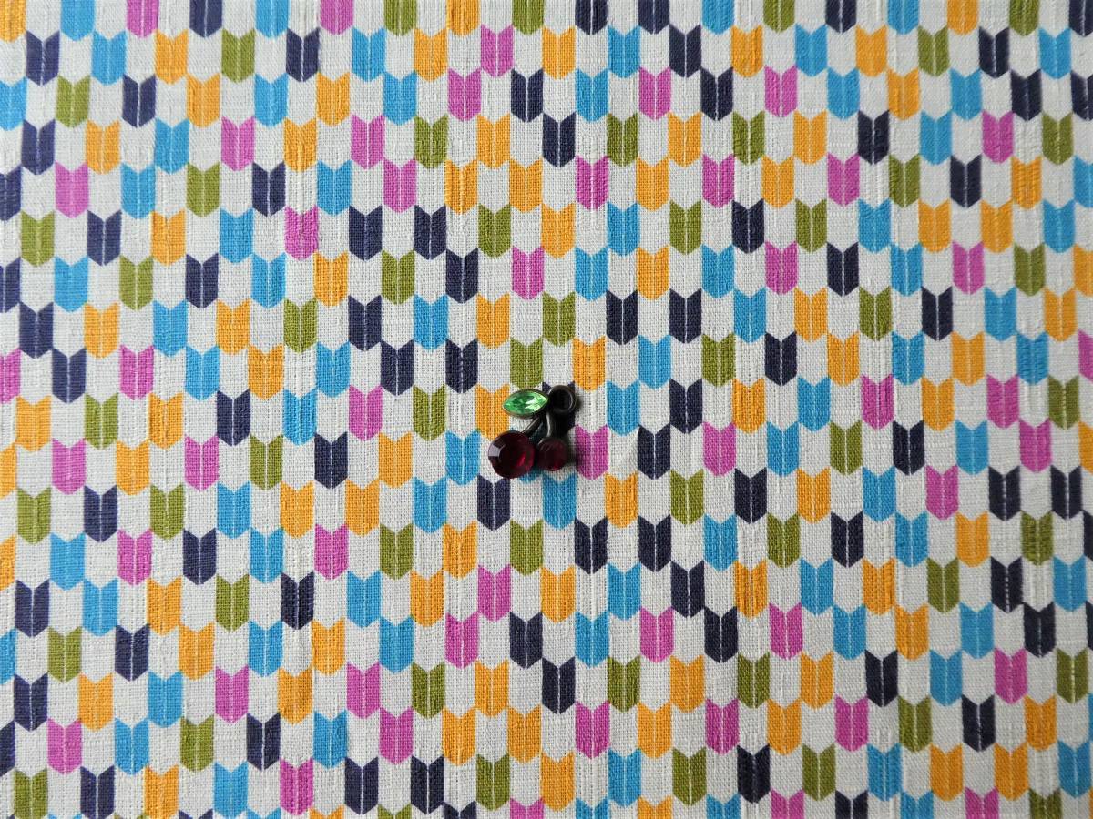 最終★レア はなちゃん矢羽柄生地ブルーピンク系★レトロ昭和和柄矢絣ルシアン拍卖