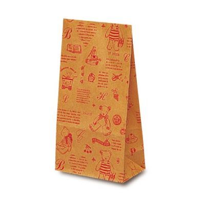 角底袋 ベアコレクション レッド クマ クラフト 紙袋 10枚 ラッピング ギフト プレゼント お菓子 クリスマス バレンタイン拍卖