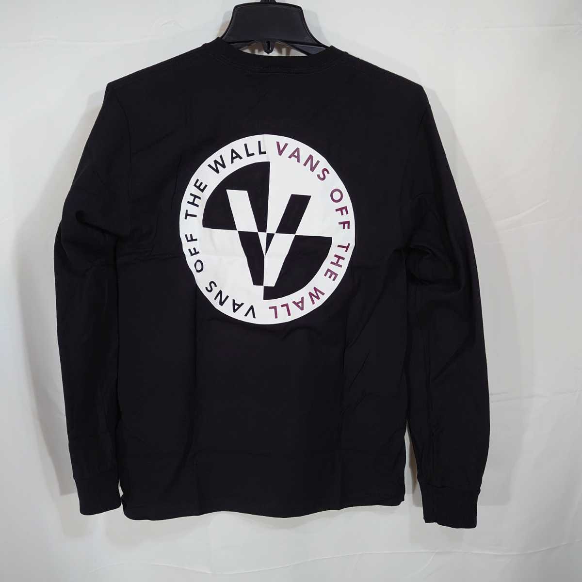 【S】VANS バンズ/長袖Tシャツ/M CROSS POINT LS/黒拍卖