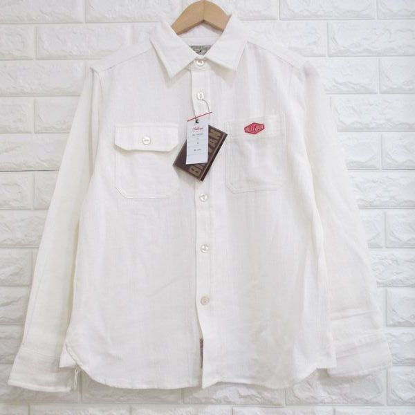 【BILLVAN】未使用!◆ビルバン 長袖シャツ(白) マチ付き◆Mサイズ拍卖