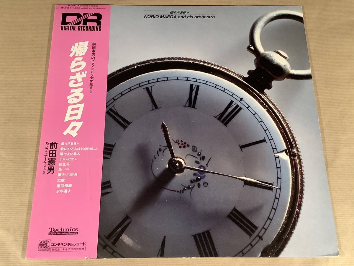 LP(ピアノ)●前田憲男&ヒズ・オーケストラ『帰らざる日々』ピアノで綴るアリスの世界●帯付良好品!拍卖