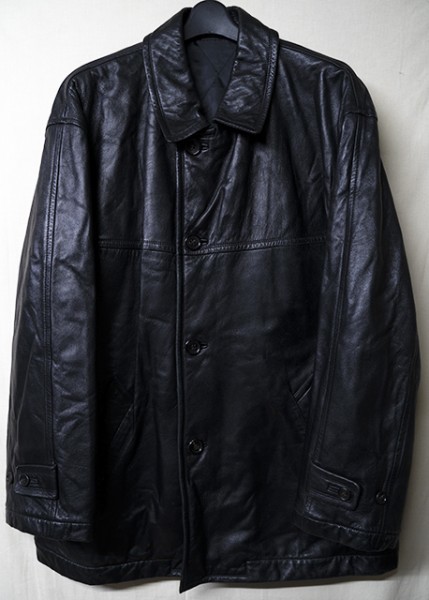 ◆COMME CA DU MODE MEN コムサデモードメン◆本革 羊革 ラムレザーコート ブラック◆拍卖