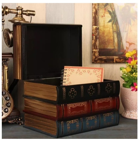 ヨーロッパスタイル、レトロフェイクブック帳記憶ボックスアクセサリー インテリア拍卖