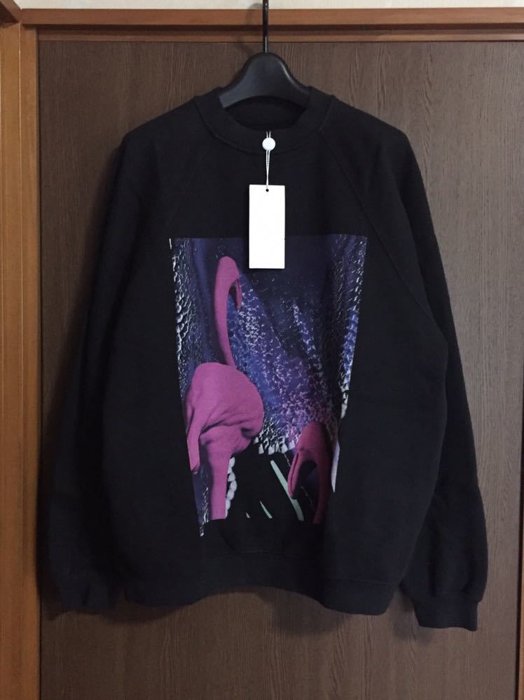 XS新品58%of メゾンマルジェラ オーバーサイズ プリント スウェット シャツ 19AW XS 36 Maison Margiela 1 レディース トレーナー ブラック拍卖