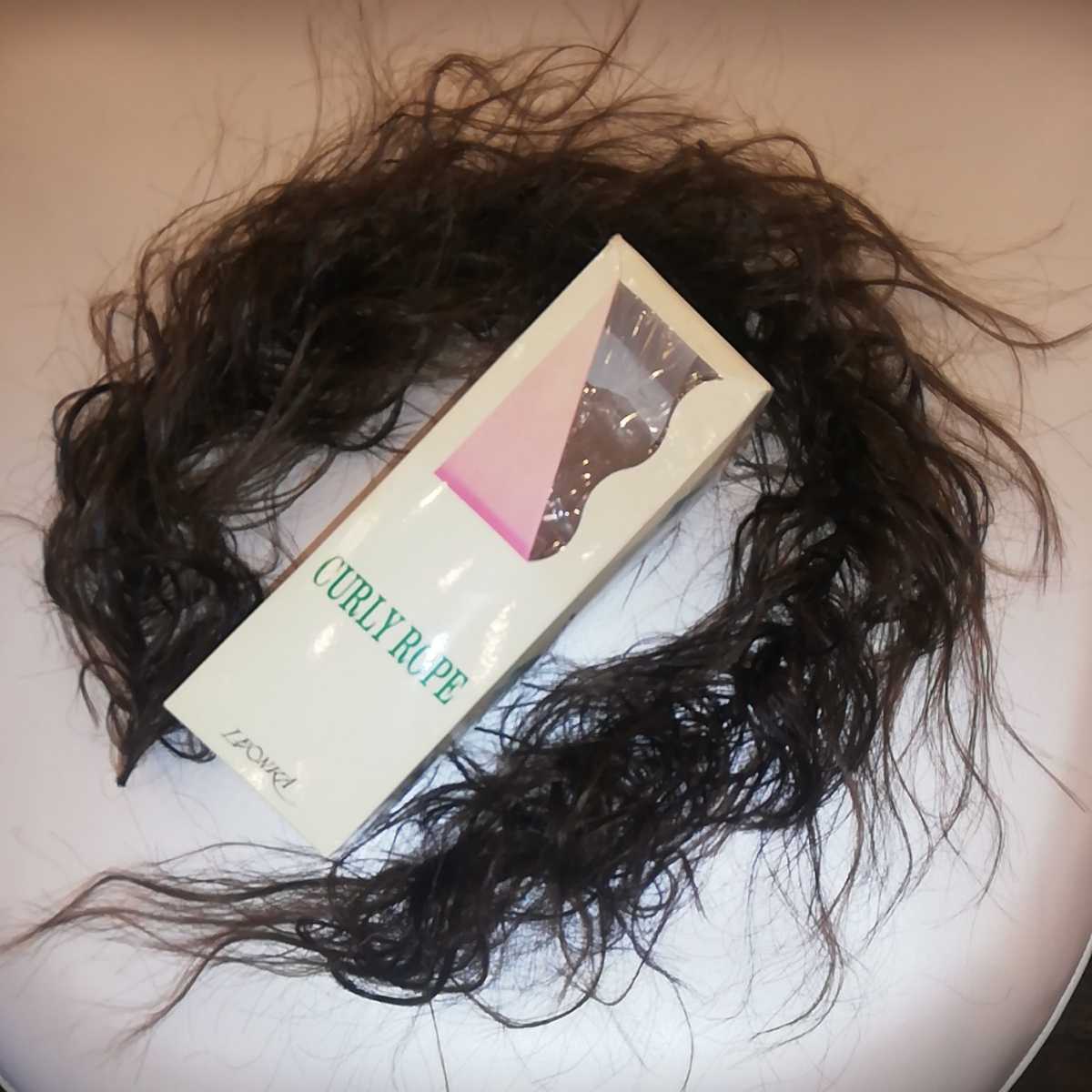 付け毛、ウィッグ、コスプレ 栗毛色、エクステ、カーリーロープ、ストレートミックス レオンカ、75CM 拍卖