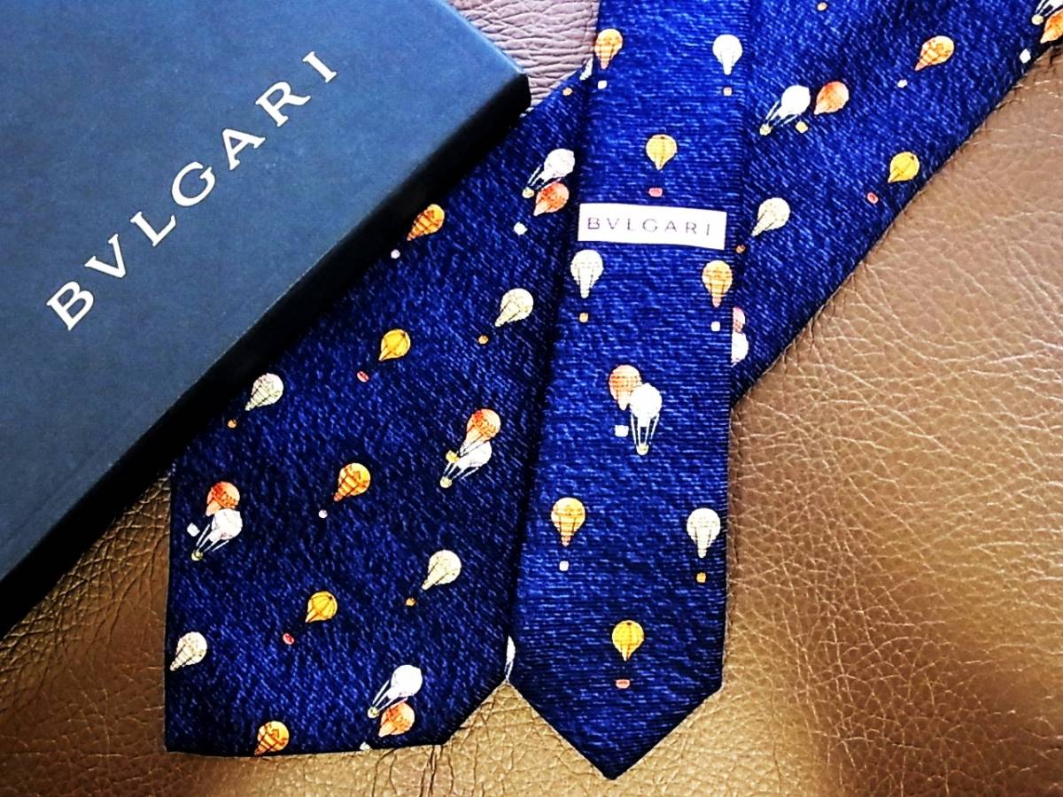 bvr3967♪良品♪【BVLGARI】ブルガリ【気球】 ネクタイ拍卖