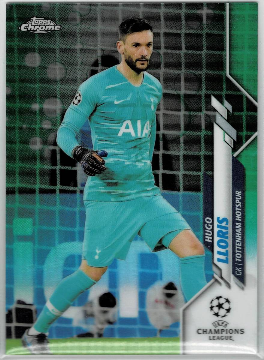 2019-20 Topps Chrome UEFA Champions League Hugo Lloris Green Bubbles Refractor 拍卖