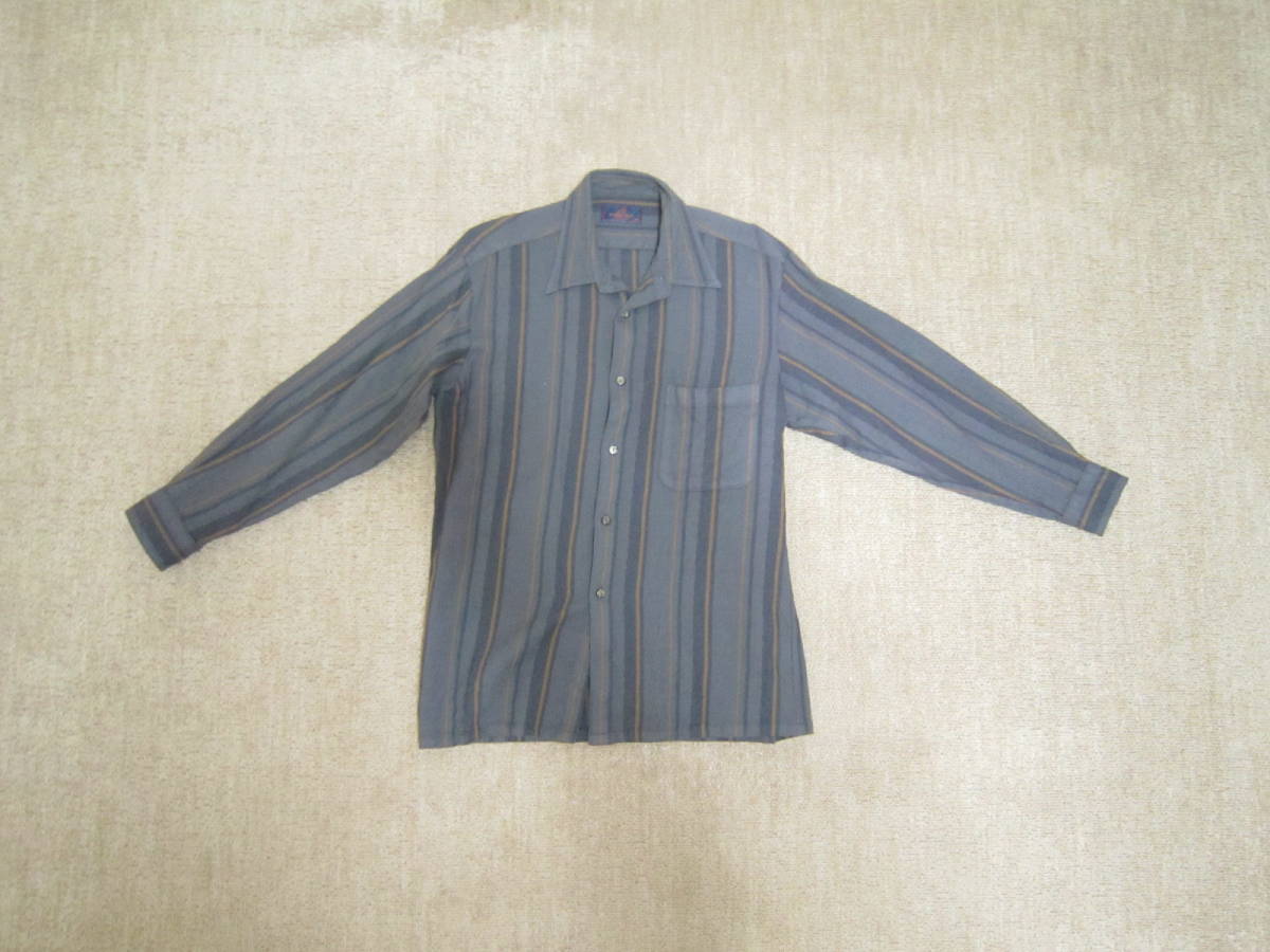 STARCUT CLUB シャツ 長袖 ブルー ストライプ M メンズ 衣類 [dhx拍卖