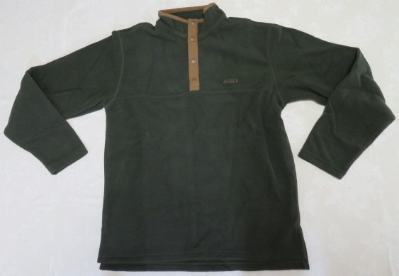 新品タグ付き【AIGLE ダークグリーンのプルオーバーフリース】エーグル★サイズS★定価12600円★8502-98213拍卖