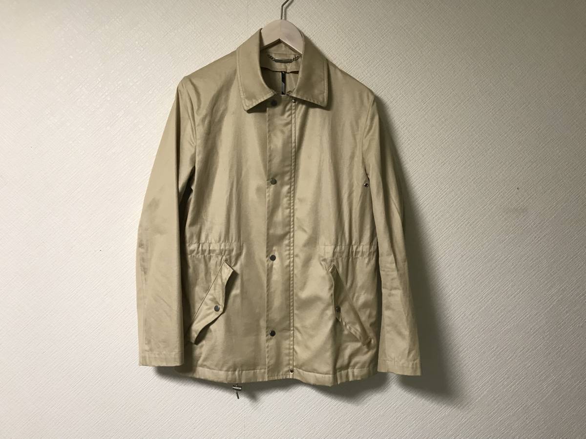 美品本物エディフィスEDIFICEステンカラージャケットコートビジネスベージュメンズ旅行トラベルMスーツJKT日本製拍卖