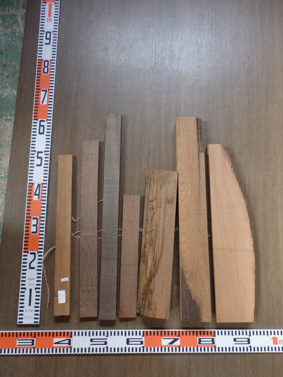 b0112550 神代欅●7本●棒材●角材●端材●☆無垢板1枚板 木材 板 DIY 板材 天板 棚板 テーブル 看板 花台など種類豊富!拍卖