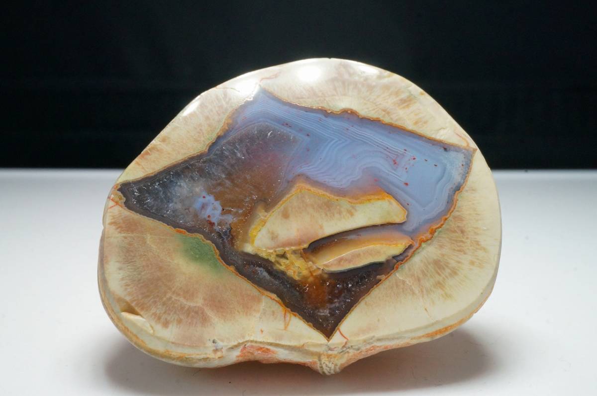 在庫僅か!希少石【2980円~売り切り】30年前の希少在庫!ドイツ・ザクセン州産スターアゲート(メノウ・瑪瑙)原石176ct/35.2g拍卖