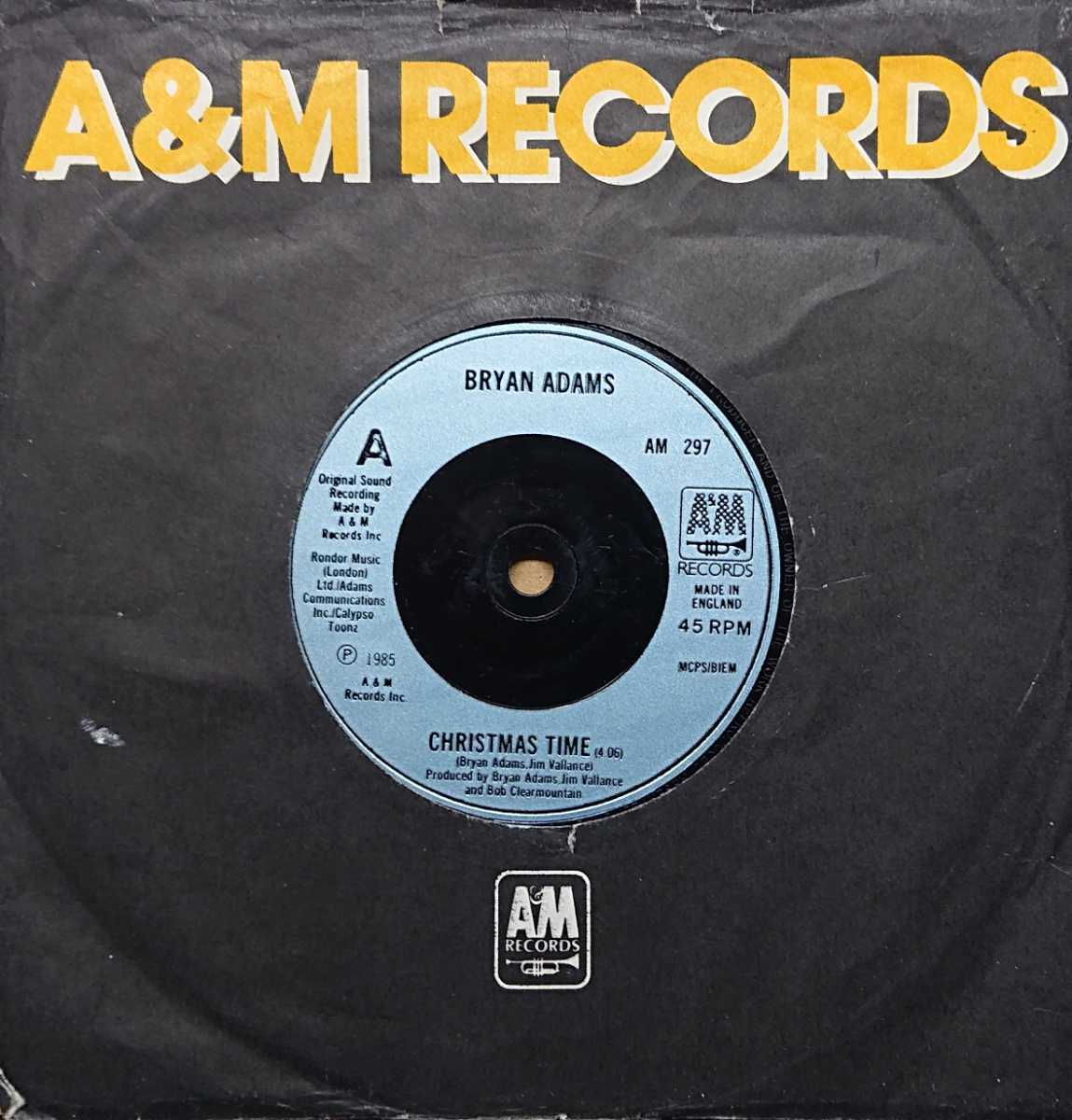 *BRYAN ADAMS/CHRISTMAS TIME'1985UK A&M7INCH拍卖