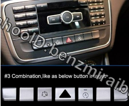 CメルセデスベンツCLAGLA X156 A200B200クラスインテリアアクセサリー用クロームカースタイリングCDパネルスイッチボタンカバーステッカー拍卖