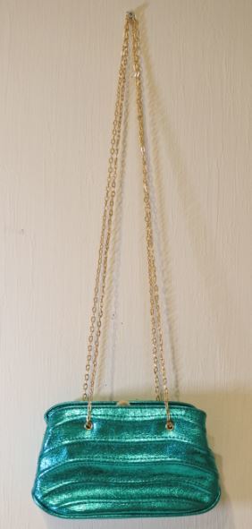 ZARA ザラ パーティバッグ チェーンバッグ ハンドバッグ クラッチバッグ グリーン ymdnrk k②h1207拍卖