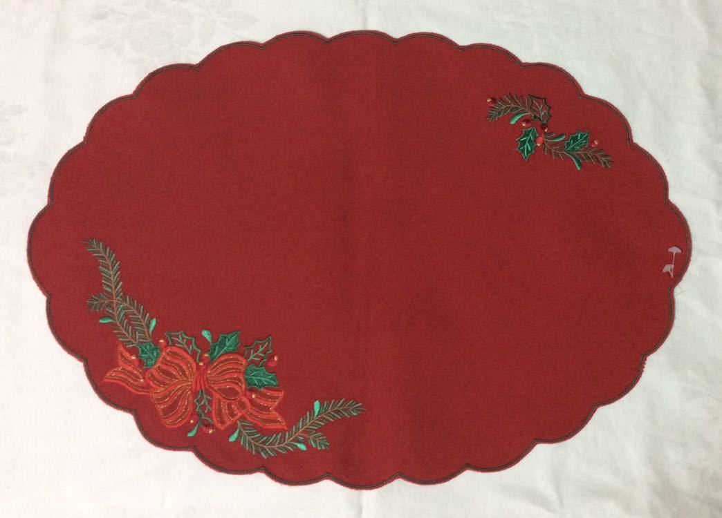 新品自宅保管品 クリスマス柄ランチョンマット拍卖