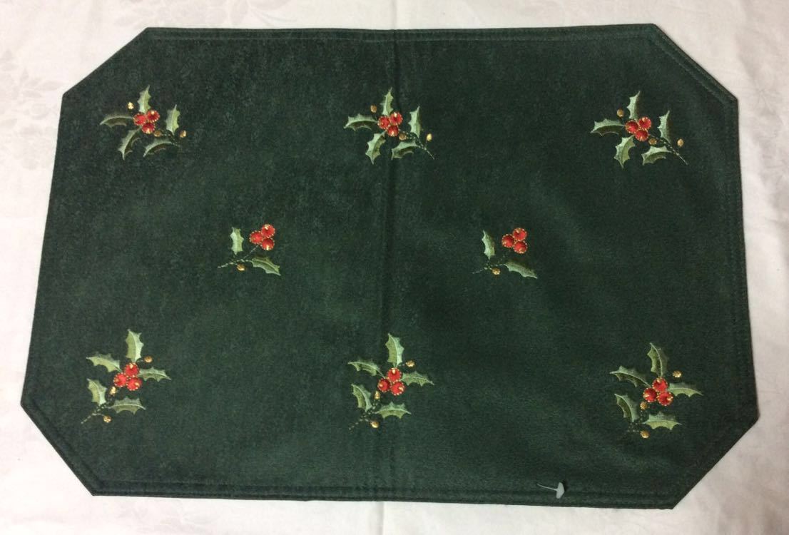 新品自宅保管品 クリスマス柄テーブルセンター拍卖