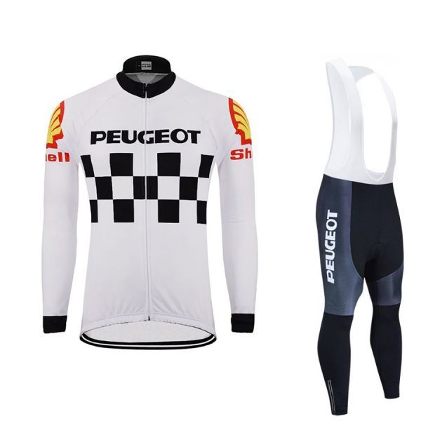 新品 長袖 レトロデザイン 上下セット No51 XLサイズ フランス サイクルジャージ ウェア メンズ サイクリング MTB ロードバイク 自転車拍卖