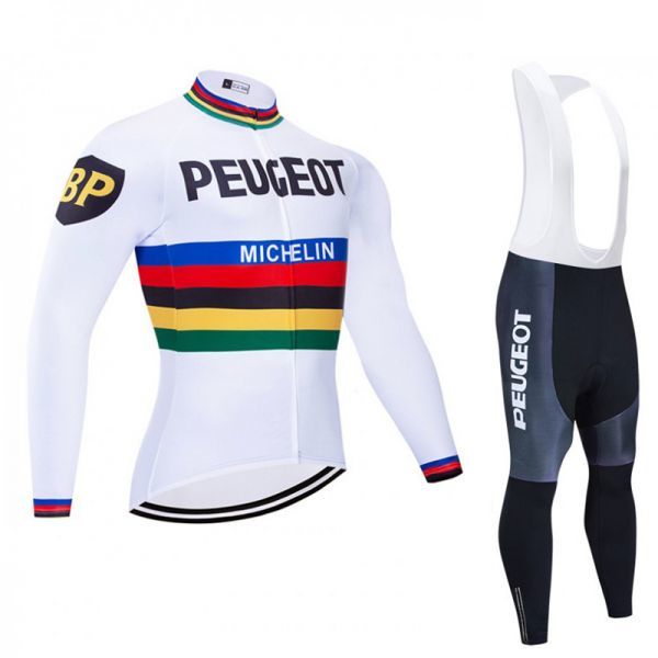 新品 長袖 レトロデザイン 上下セット No52 XXLサイズ フランス サイクルジャージ ウェア メンズ サイクリング MTB ロードバイク 自転車拍卖