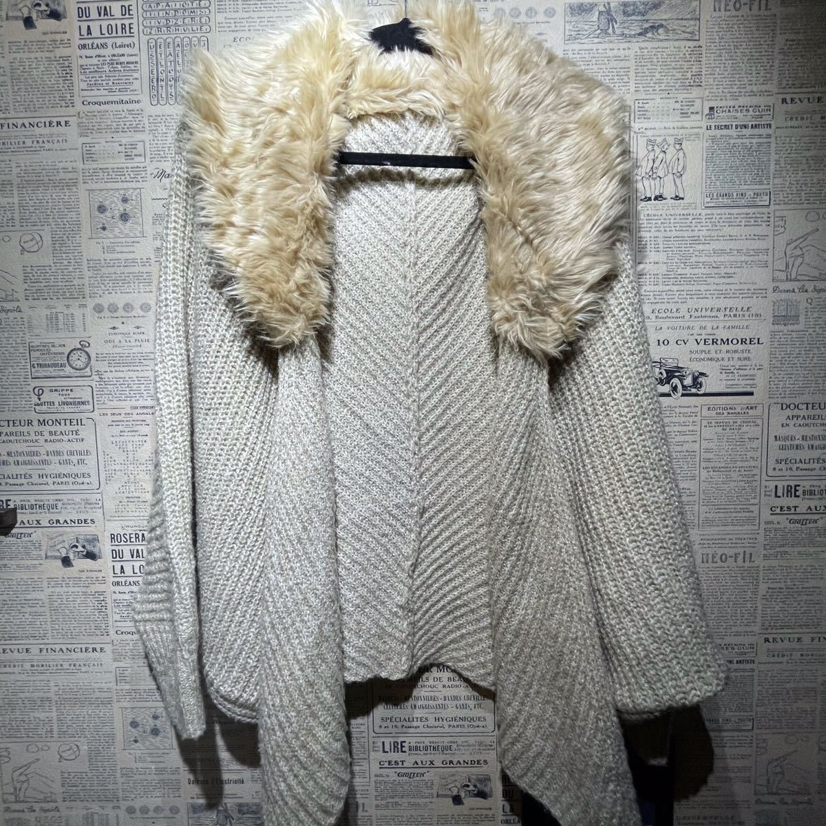 CECIL McBEE セシルマクビー ボアニット カーディガン size M拍卖