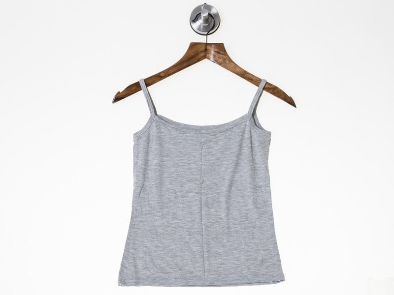 レディースファッション 無地 細紐 キャミソール トップス インナー シンプル#グレーS拍卖