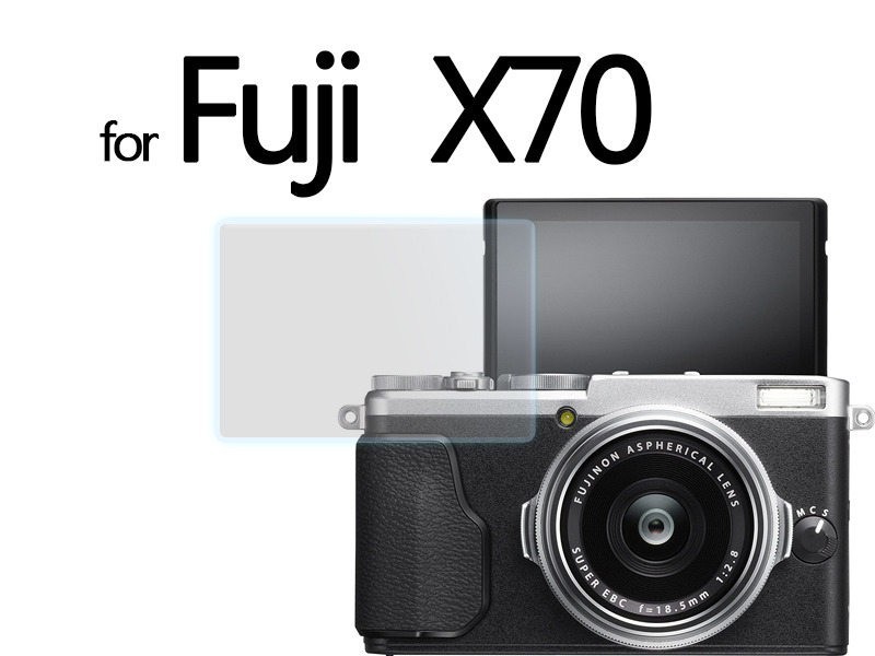 FUJIFILM X70用 デジカメ カメラ 液晶保護 気泡軽減 強化ガラス フィルム シール拍卖