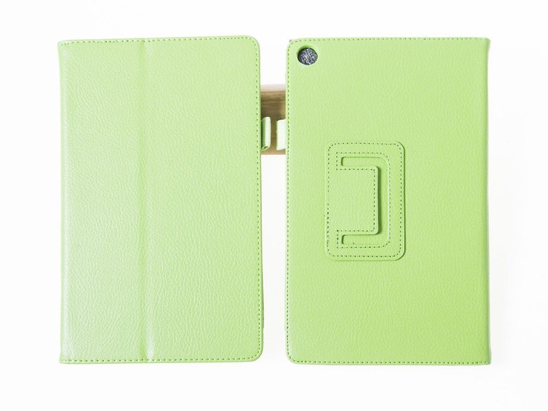 AMAZON KINDLE FIRE HD8 2016用 レイシPUレザー風 スタンドケースカバー#グリーン拍卖
