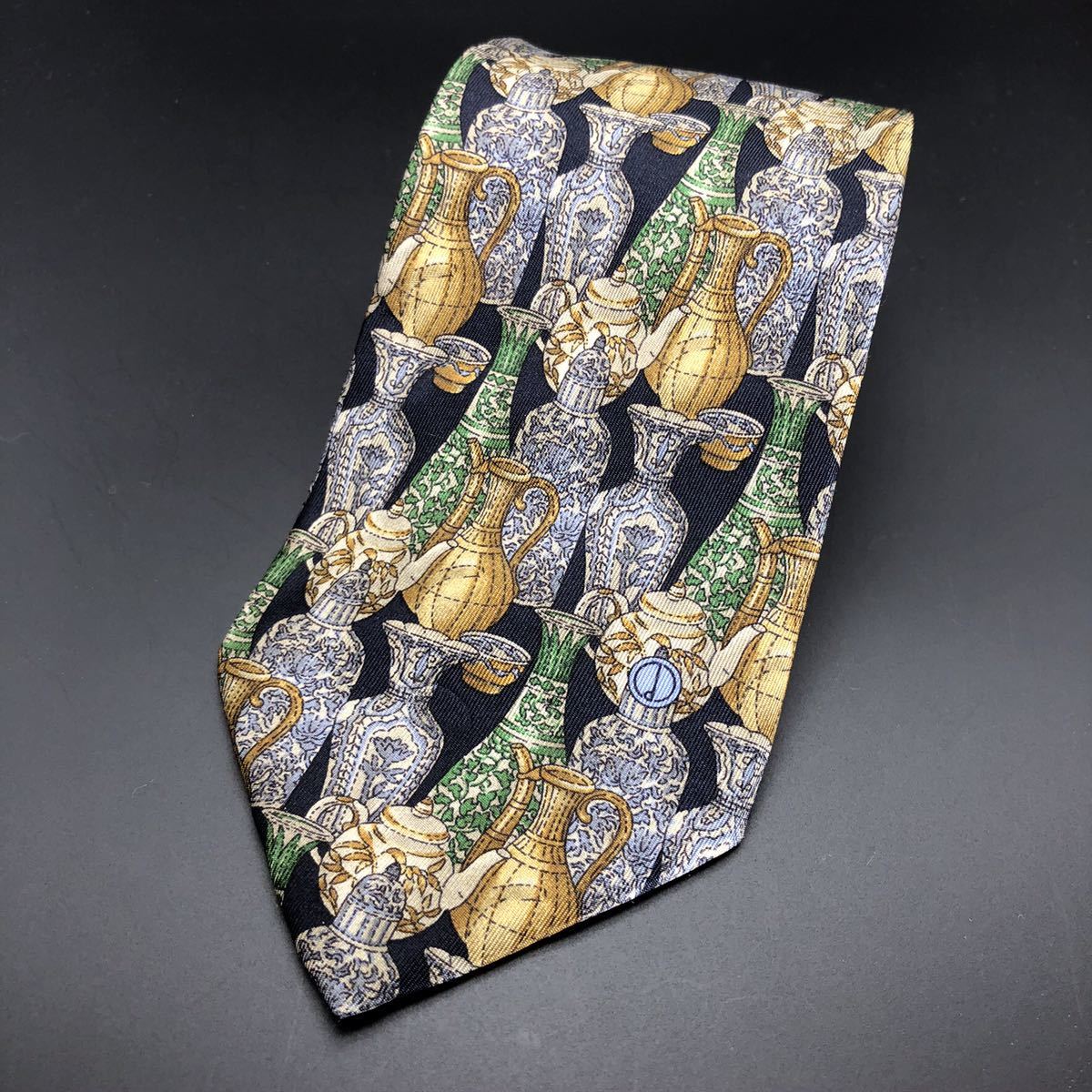 dunhill ダンヒル 陶器 食器柄 シルク ネクタイ拍卖