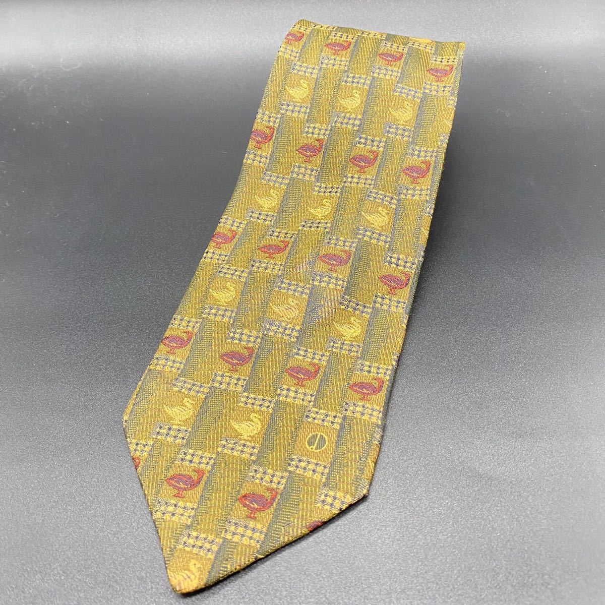 dunhill ダンヒル 鳥柄 シルク ネクタイ拍卖