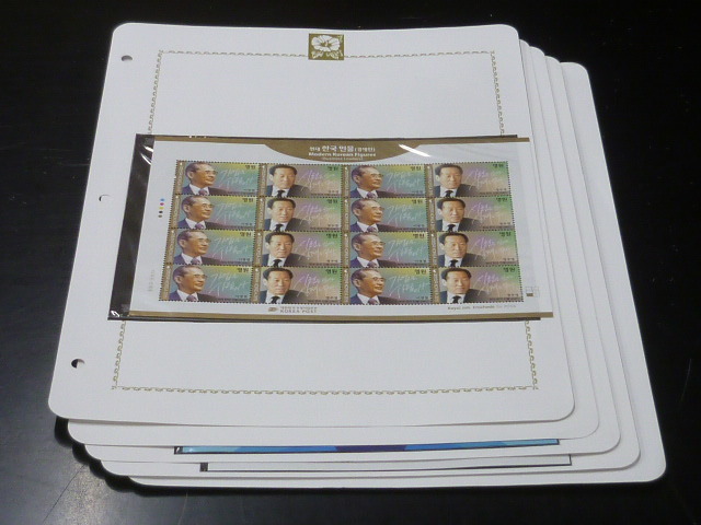 21EA S 韓国切手シート №70 2015年 人物・他 各シート シール式含 計5種 未使用NH・美品拍卖
