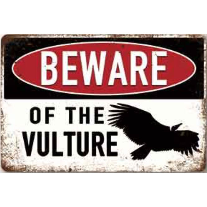 A2996 メタル サイン ブリキ 看板 金属 プレート 店 出没 注意 警告 危険 防犯 野生 動物 ペット 鳥 鷹 ハゲタカ 【79】拍卖