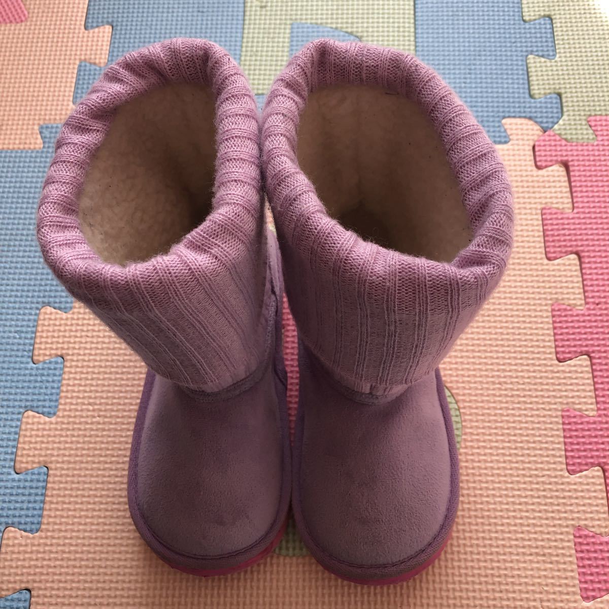 【美品即決】アーノルドパーマとっても可愛い女の子用ブーツ 18cm パープル拍卖