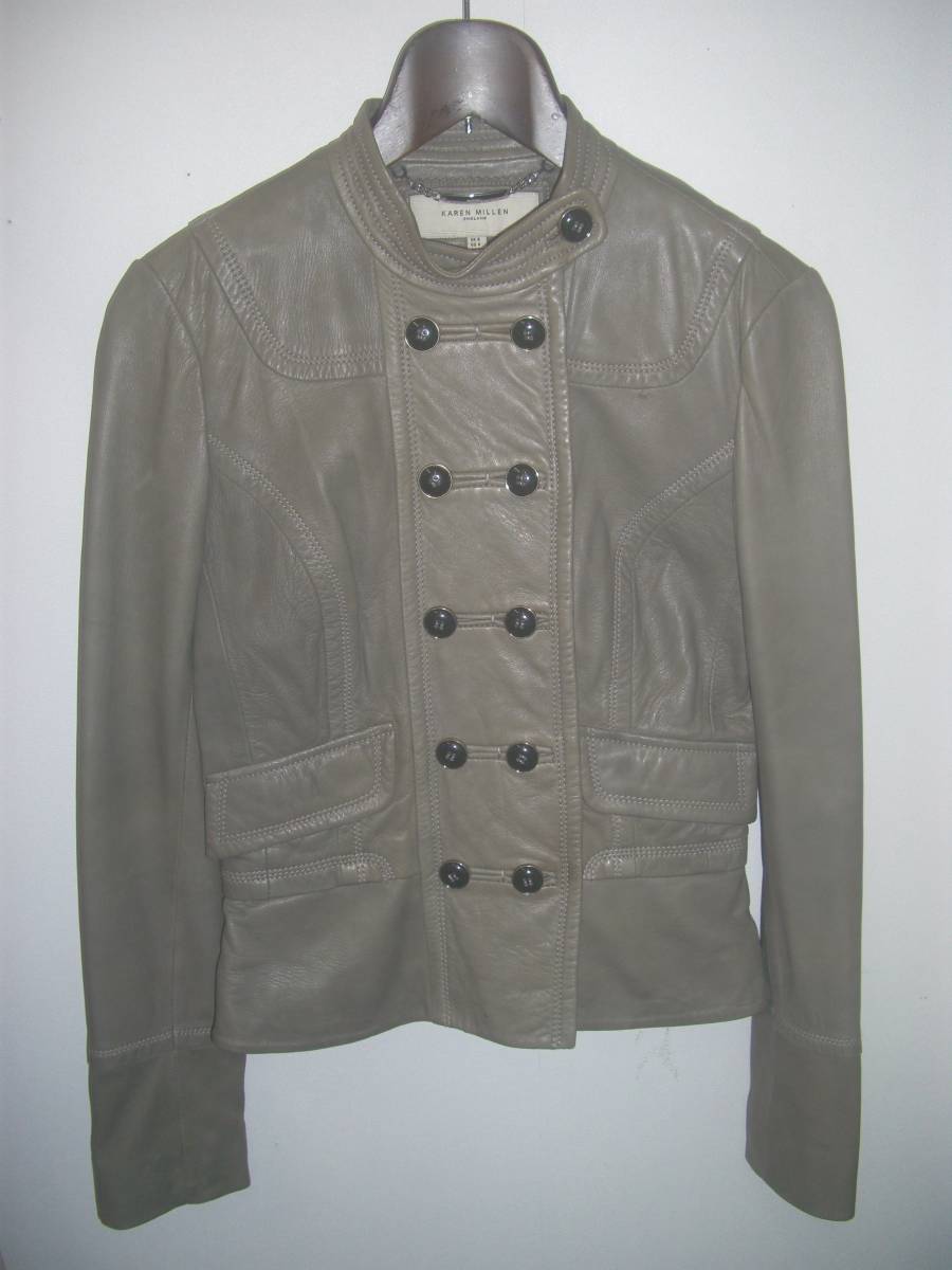 KAREN MILLEN(カレンミレン)ラム革ジャケット☆サイズ36拍卖