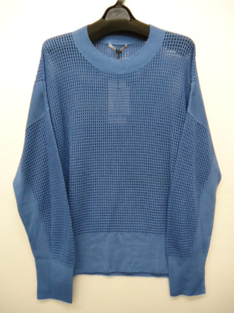 【KCM】asy-31-S★新品★【AGNONA/アニオナ】レディース カシミヤセーター ニット ブルー系 サイズS イタリア製拍卖