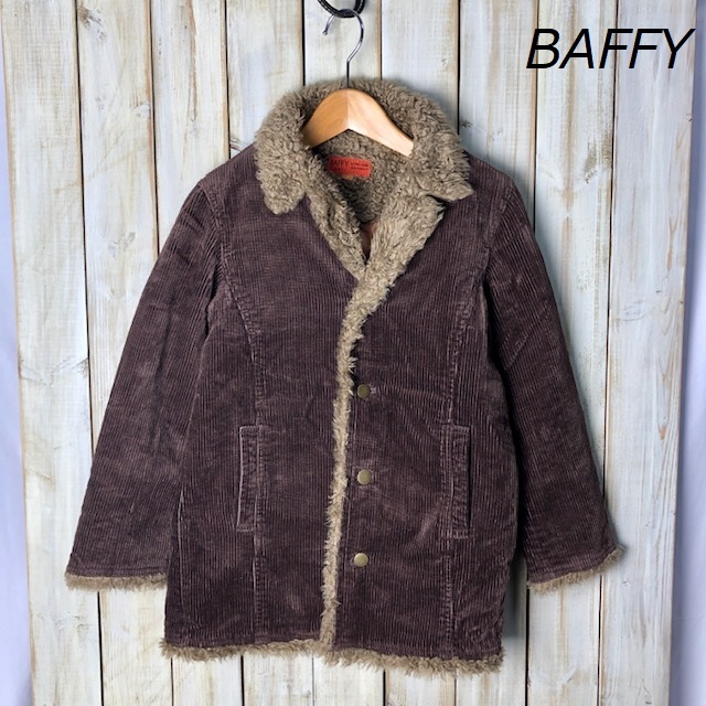 BAFFY kids 中綿 コーデュロイ ボアジャケット コート 130 ダークブラウン 子供服 ●32拍卖