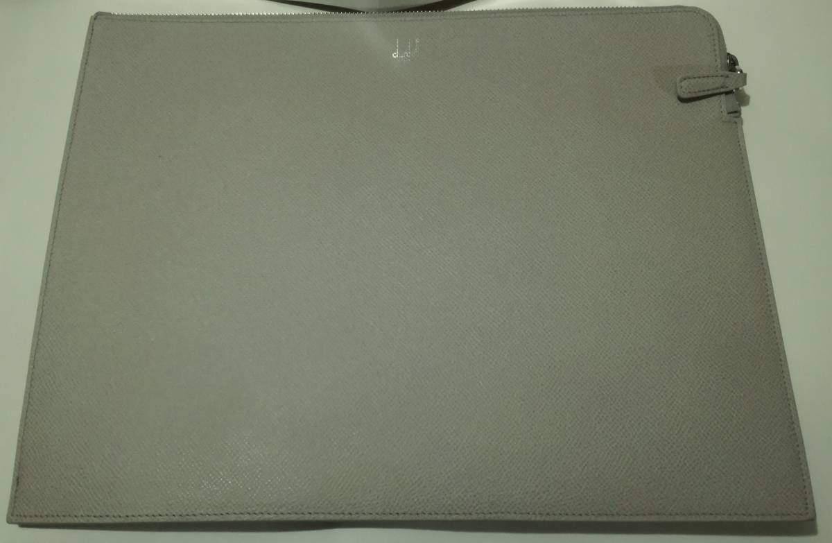 新品 ダンヒル ポーチ セカンドバッグ 書類入れ 薄灰 2拍卖