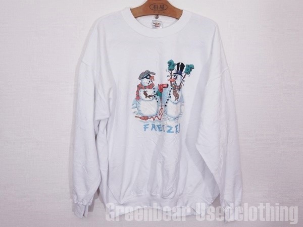 APE420◆USA製【クリスマストレーナー】レトロ古着 アグリークリスマスパーティー ダサかわ拍卖