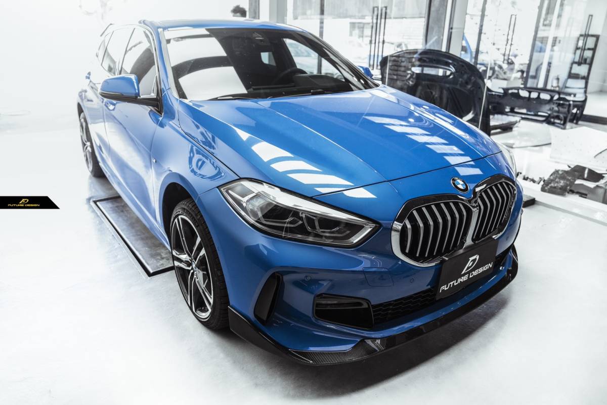 【FUTURE DESIGN】BMW 1シリーズ F40 Mスポーツ フロントバンパー用 リップスポイラー 本物DryCarbon ドライカーボン M エアロ拍卖