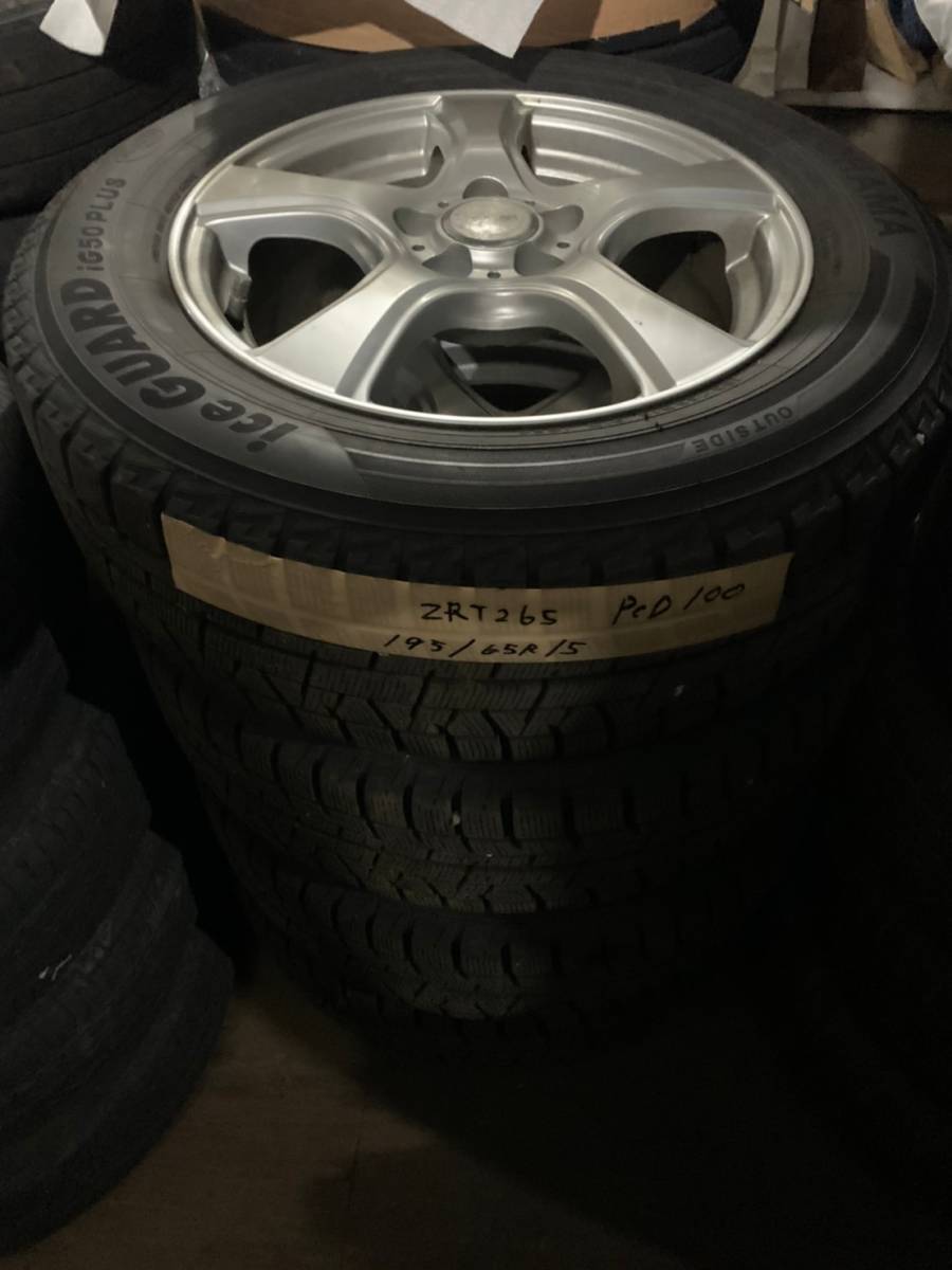 Y498 195/65R15 YOKOHAMA ヨコハマ 2015年 PCD100 5H 6J PREMIO ARRION ZRT265 4本セット拍卖