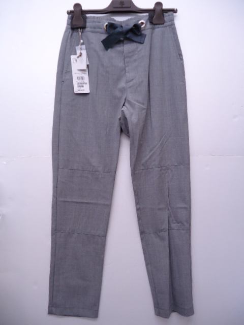 【KCM】asy-20-40★新品★【eleventy/イレブンティ】レディース ストレッチ ロングパンツ グレー サイズ40 イタリア製拍卖