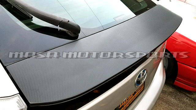 トヨタプリウスZVW30前期後期対応リアウイング上面劣化腐食補修カスタムリペアカーボンシートカーラッピング岐阜MASAカット済みデカール拍卖