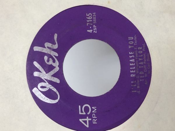 TED TAYLOR/ILL RELEASE YOU. CANT TAKE NO MORE シングルレコード拍卖