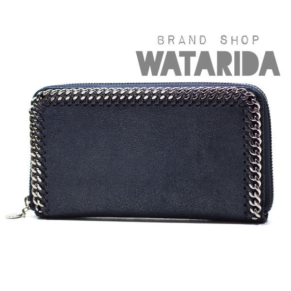 ステラ・マッカートニー 財布 ラウンドジップ ファラベラジップウォレット 434750 ネイビー 箱・注意書付 未使用品 送料無料拍卖