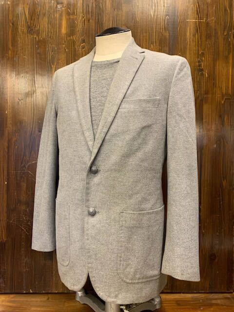 J044 メンズ ジャケット スタイリッシュ♪ VISARUNO ビサルノ テーラード 長袖 グレー 細身 2B 2釦 (8)/ M拍卖