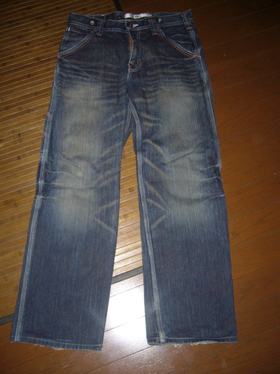 586-87♂:EDWIN :405XVS カーペンタージーンズ サスペンダーボタン付き バックストラップ サイズ.30 色.インディゴ エドウィン拍卖