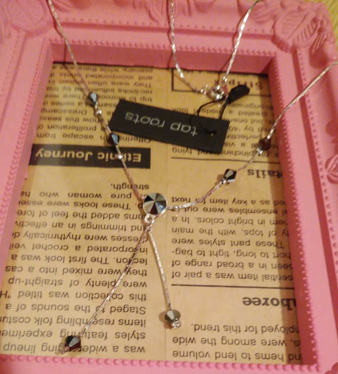 即決☆新品☆定価1650円☆tap roots タップルーツ デザイン チョーカー ネックレス シルバー系 定形外120円☆拍卖