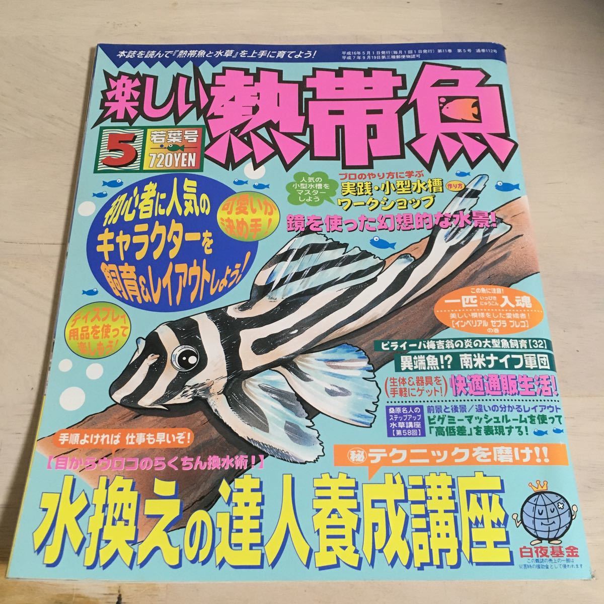 楽しい熱帯魚 平成16年5月 2004年 NO.111 目からウロコのうんちく換水術 水換えの達人飼育講座 (838)拍卖