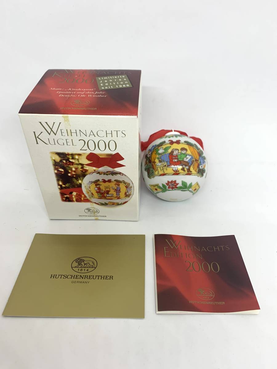 美品★HUTSCHEN REUTHER フッチェンロイター クリスマスオーナメント WEIHNACHTS KUGEL 2000 Ole Winther拍卖