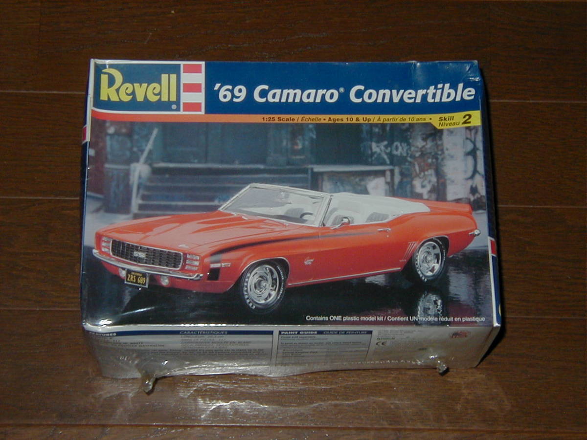 Revell レベル1/25 '69 シボレー カマロ コンバーチブル プラモデル Chevrolet Camaro Convertible 未開封・未組立拍卖