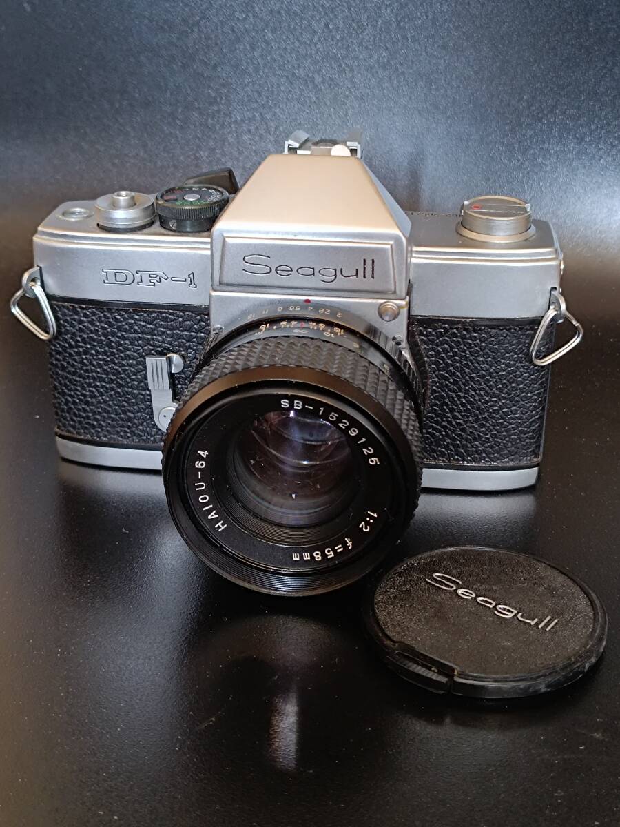 中国一眼レフ Seagull DF-1 58mmF2純正レンズ付き拍卖